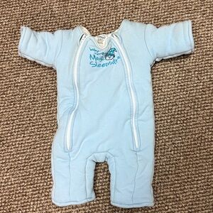 Baby Merlin Small 3 to 6 Months Blue Cotton Magic Sleep Suit One Piece
